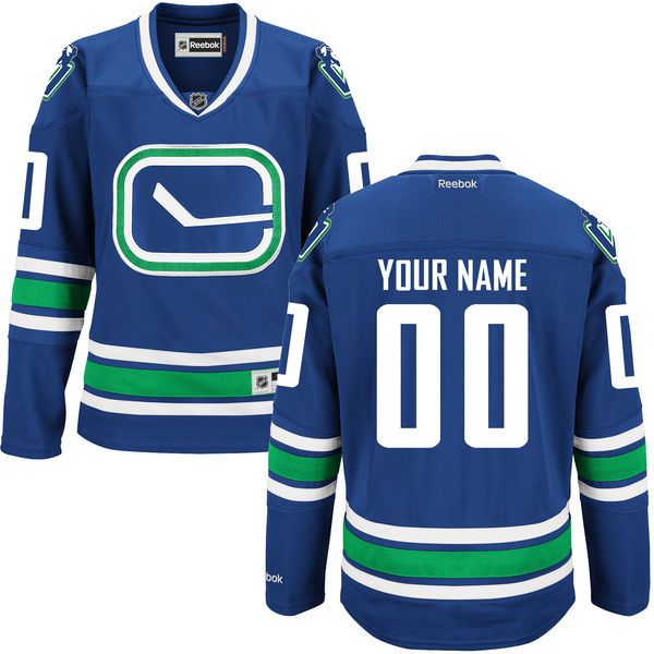 Reebok Vancouver Canucks Women Premier Alternate NHL Jersey - Blue->women nhl jersey->Women Jersey
